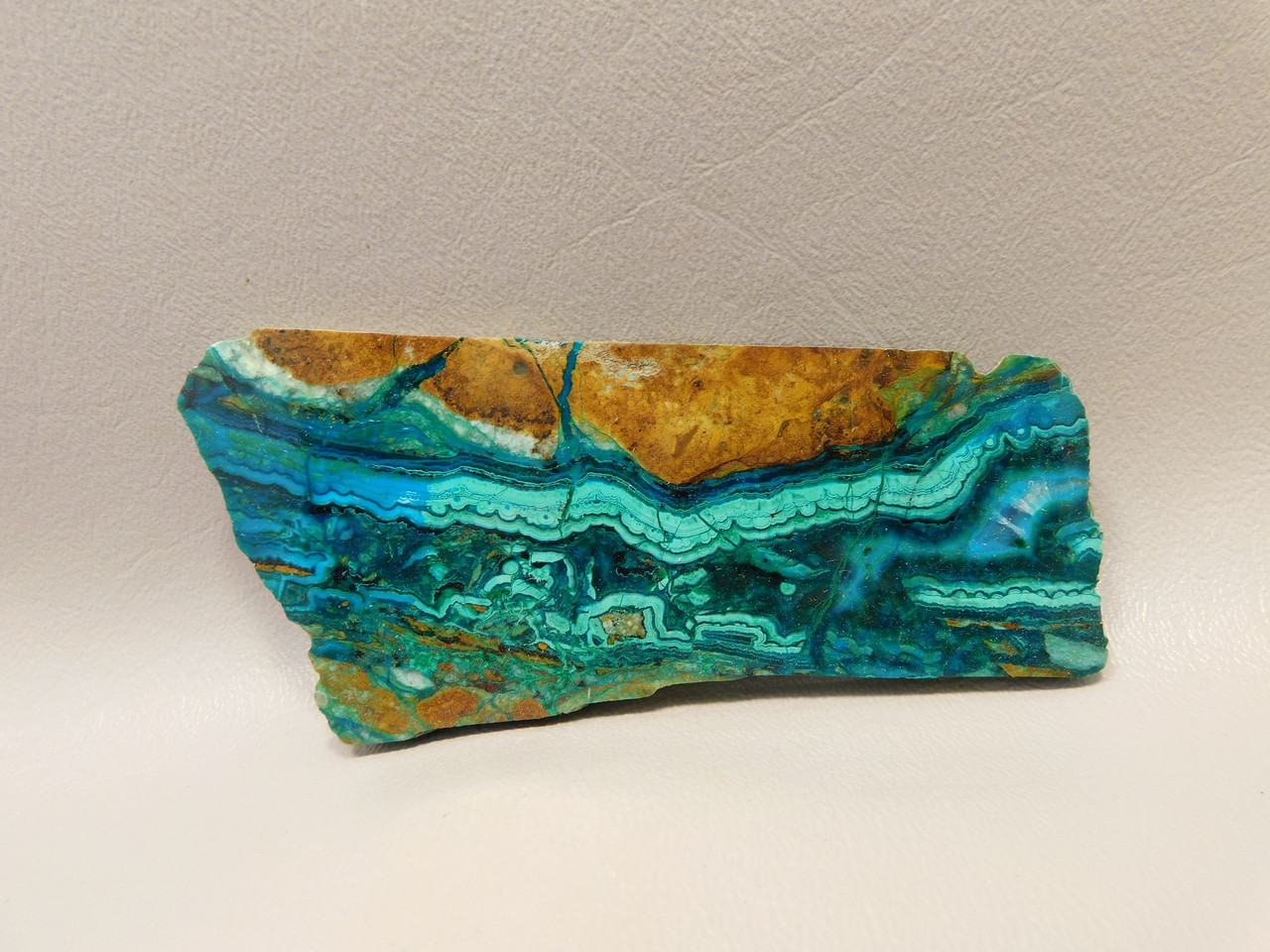 Chrysocolla Malachite Polished Rock Stone Slab Bagdad, Arizona #O8