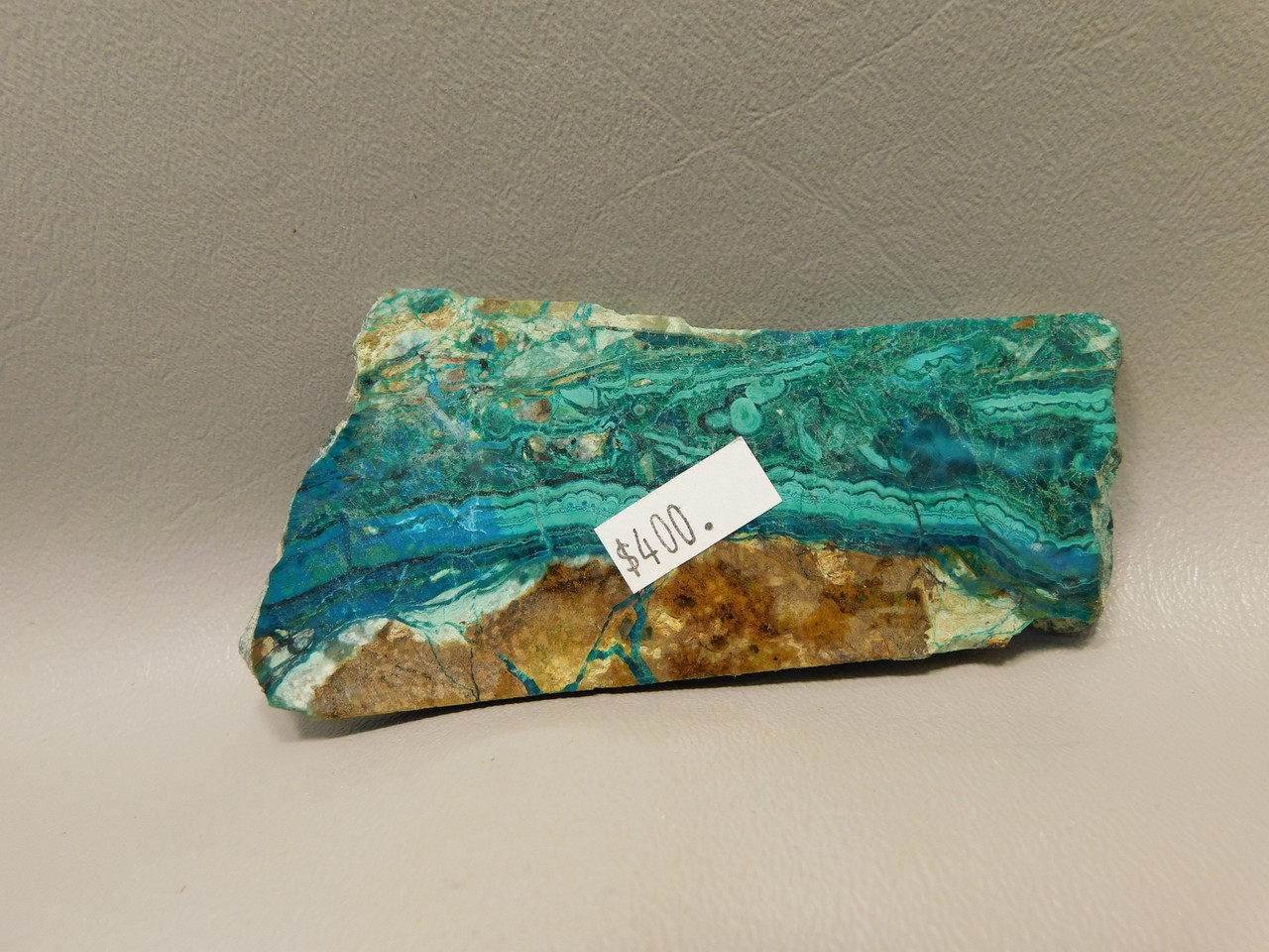 Chrysocolla Malachite Polished Rock Stone Slab Bagdad, Arizona #O8