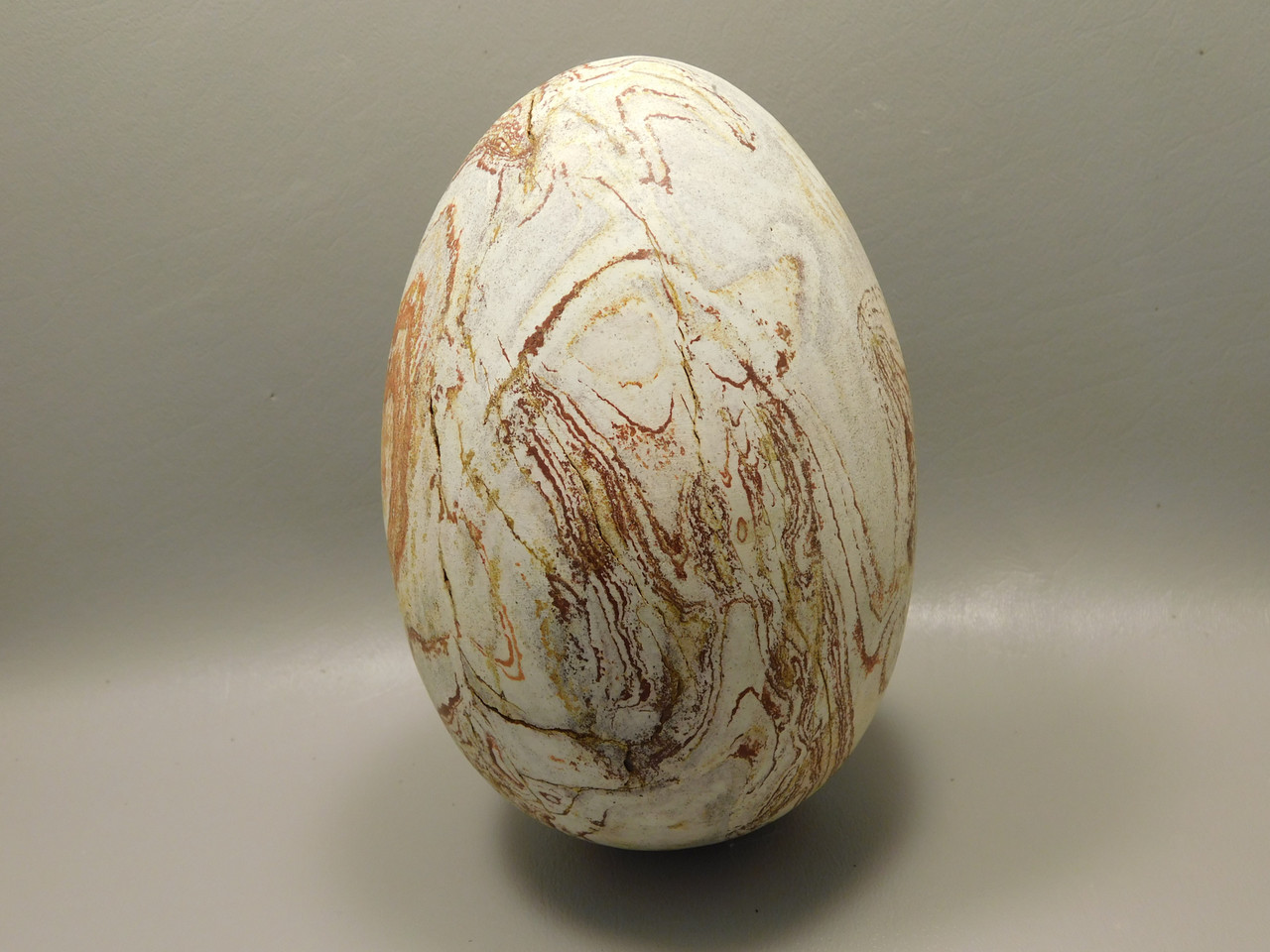 Rhyolite Large Decorator Rock Egg 6 inch Stone Carving Utah #O10