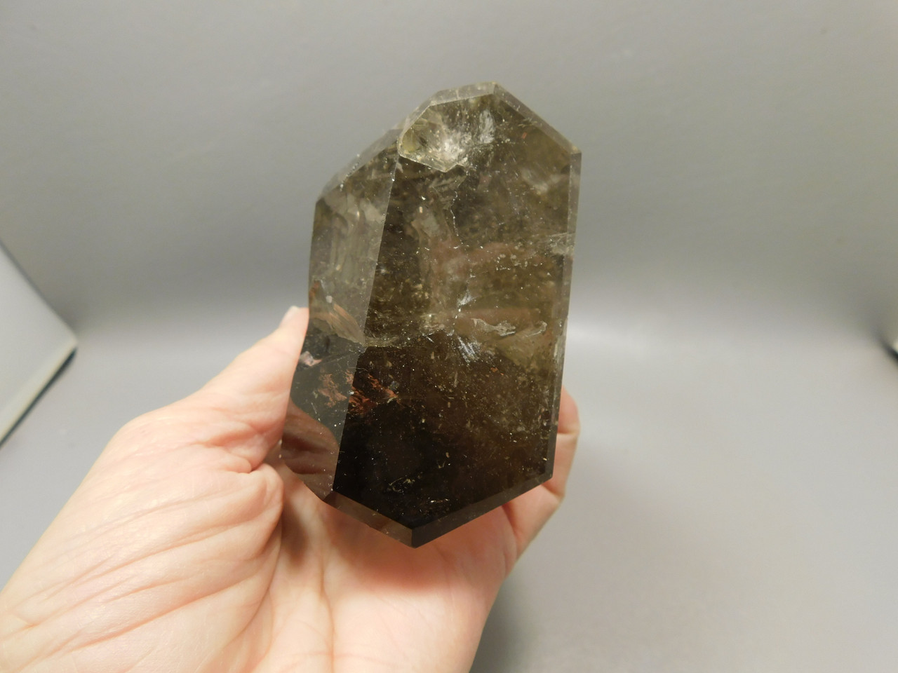 Smoky Quartz Crystal Polished 6 sided Point Large 6.25 inch Tower #O100