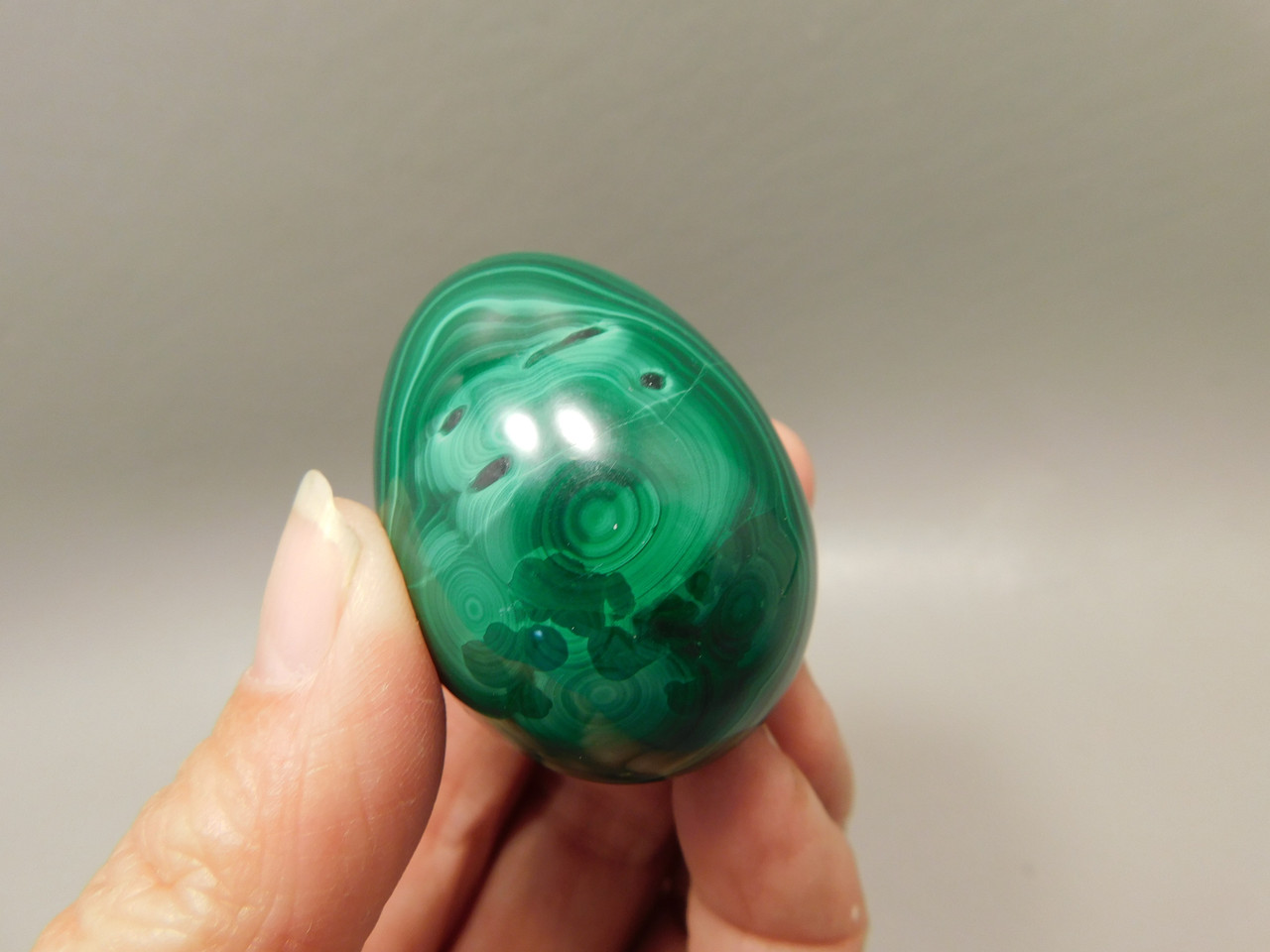 Malachite Stone Egg 1.7 inch Gemstone African Green Rock #O7