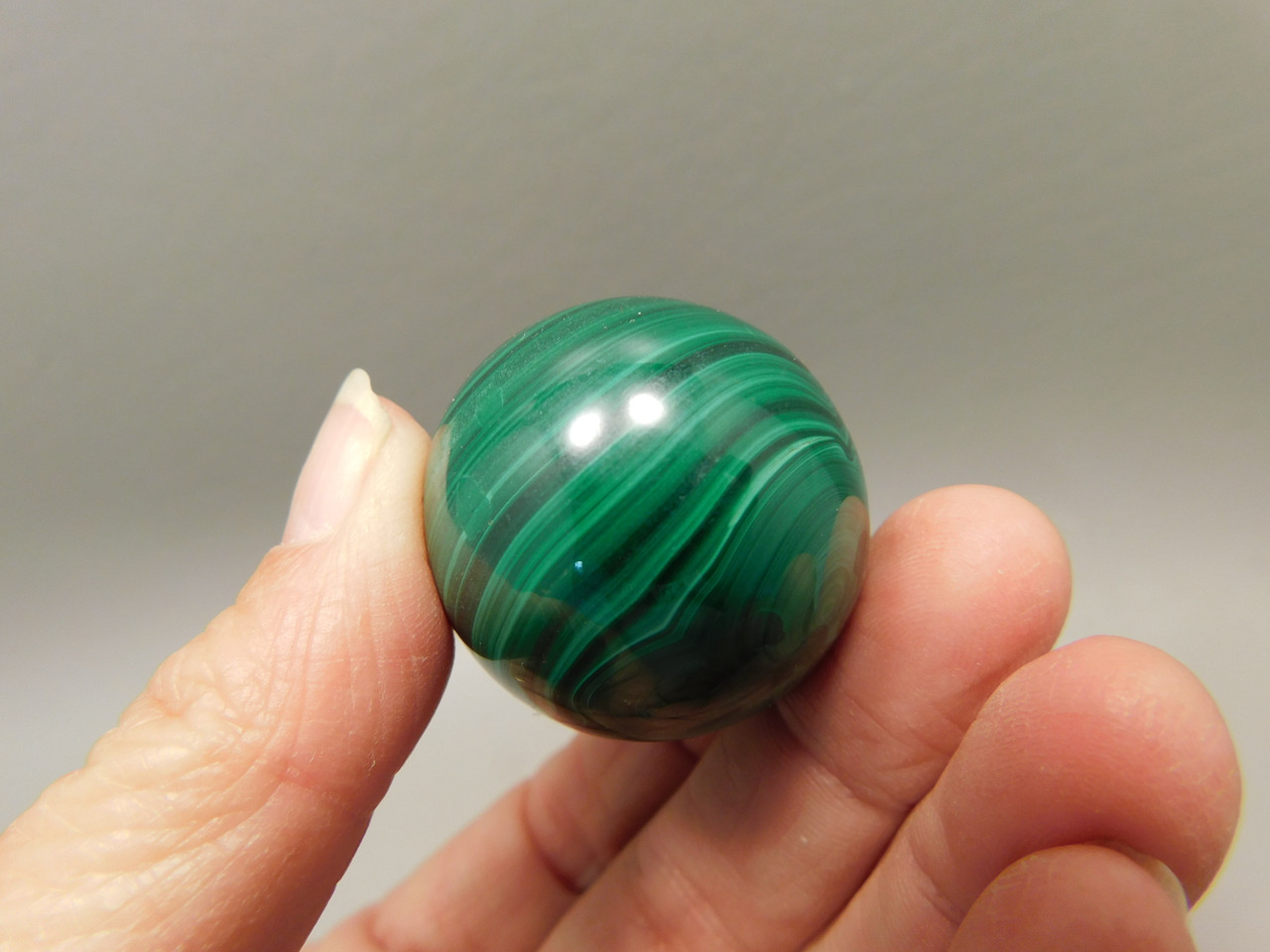 Malachite Stone Egg 1.7 inch Gemstone African Green Rock #O7