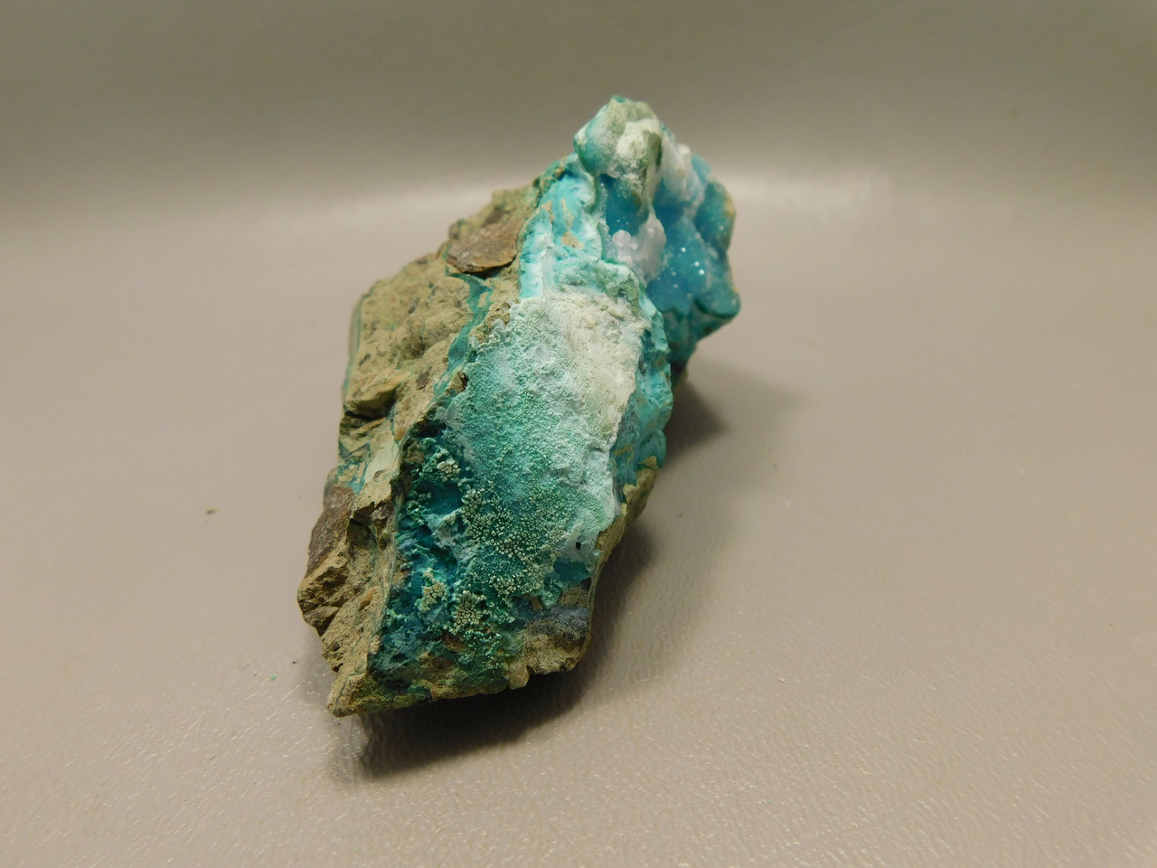 Drusy Chrysocolla  Mineral Specimen Bagdad Mine Arizona Blue Druse Druzy #O14