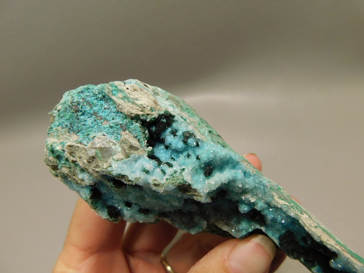 Drusy Chrysocolla Mineral Specimen Blue Druse Green Malachite Balls #O20