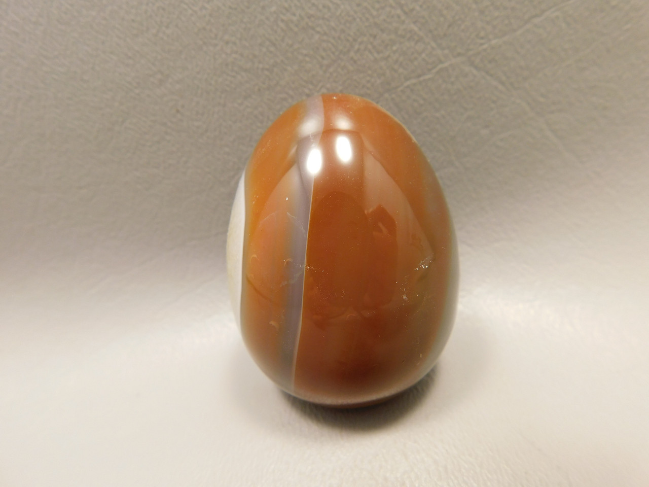 Carnelian Agate Egg Shaped Stone Carving 2 inch Orange Gemstone #O4