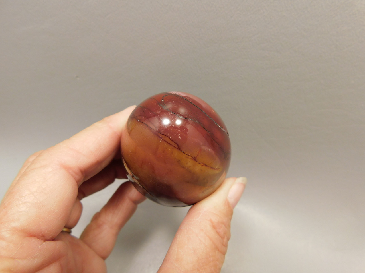 Mookaite Jasper Egg Carving 2.3 inch Polished Rock Australia #O1
