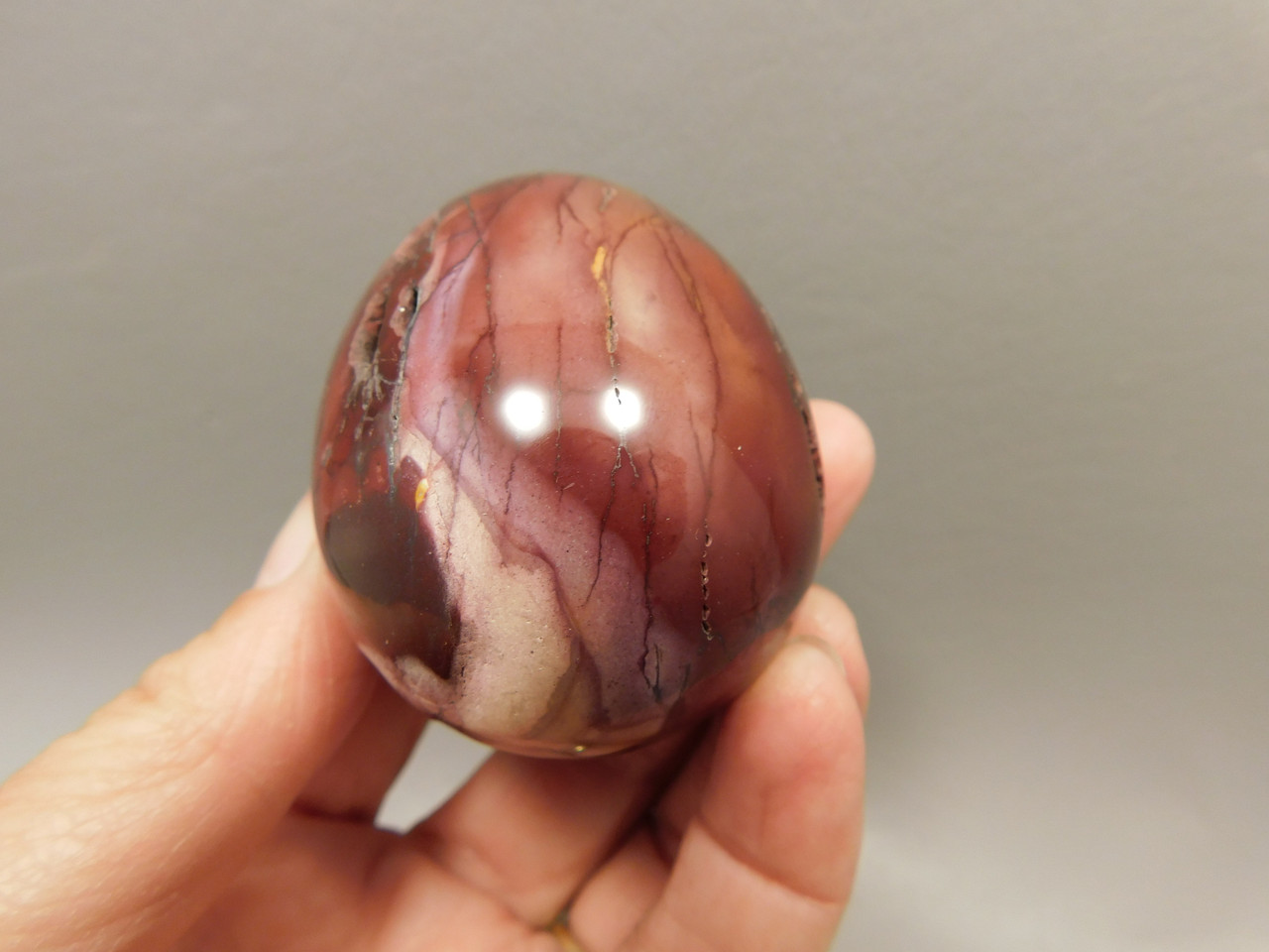 Mookaite Jasper Egg Carving 2.3 inch Polished Rock Australia #O1