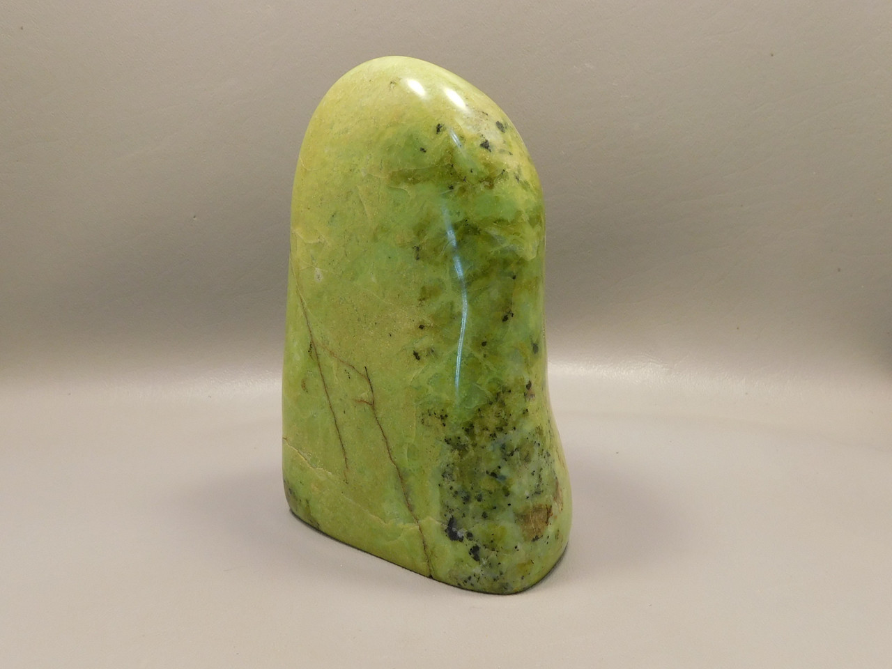 Green Opal Freeform Polished Rock Decorator 5.2 inch or 131 mm Stone #O4