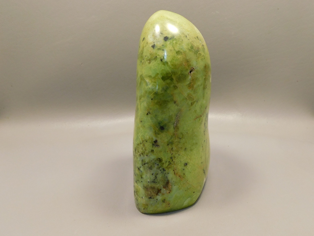 Green Opal Freeform Polished Rock Decorator 5.2 inch or 131 mm Stone #O4