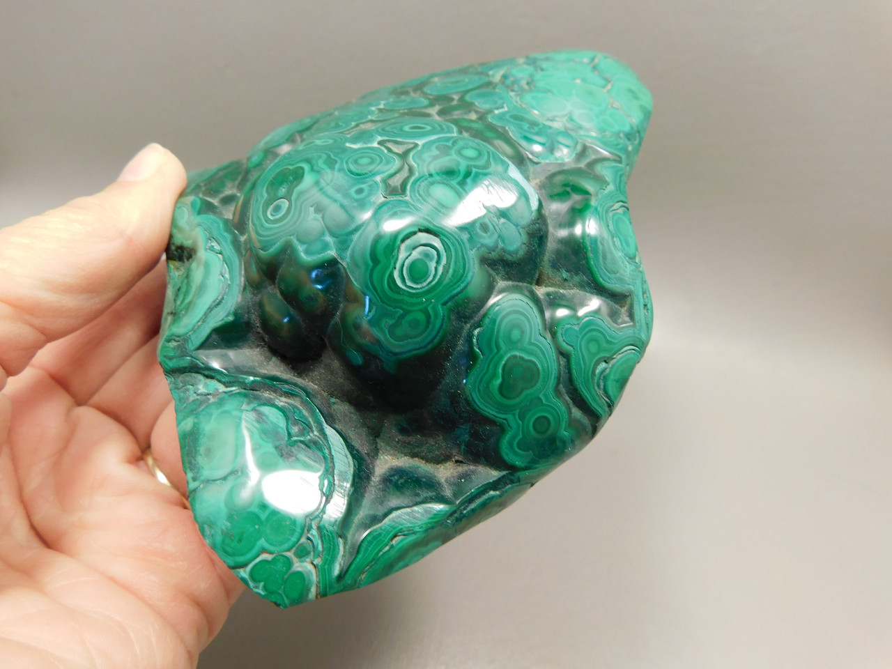 Malachite Polished Rock Green Stone Carving Africa #O4