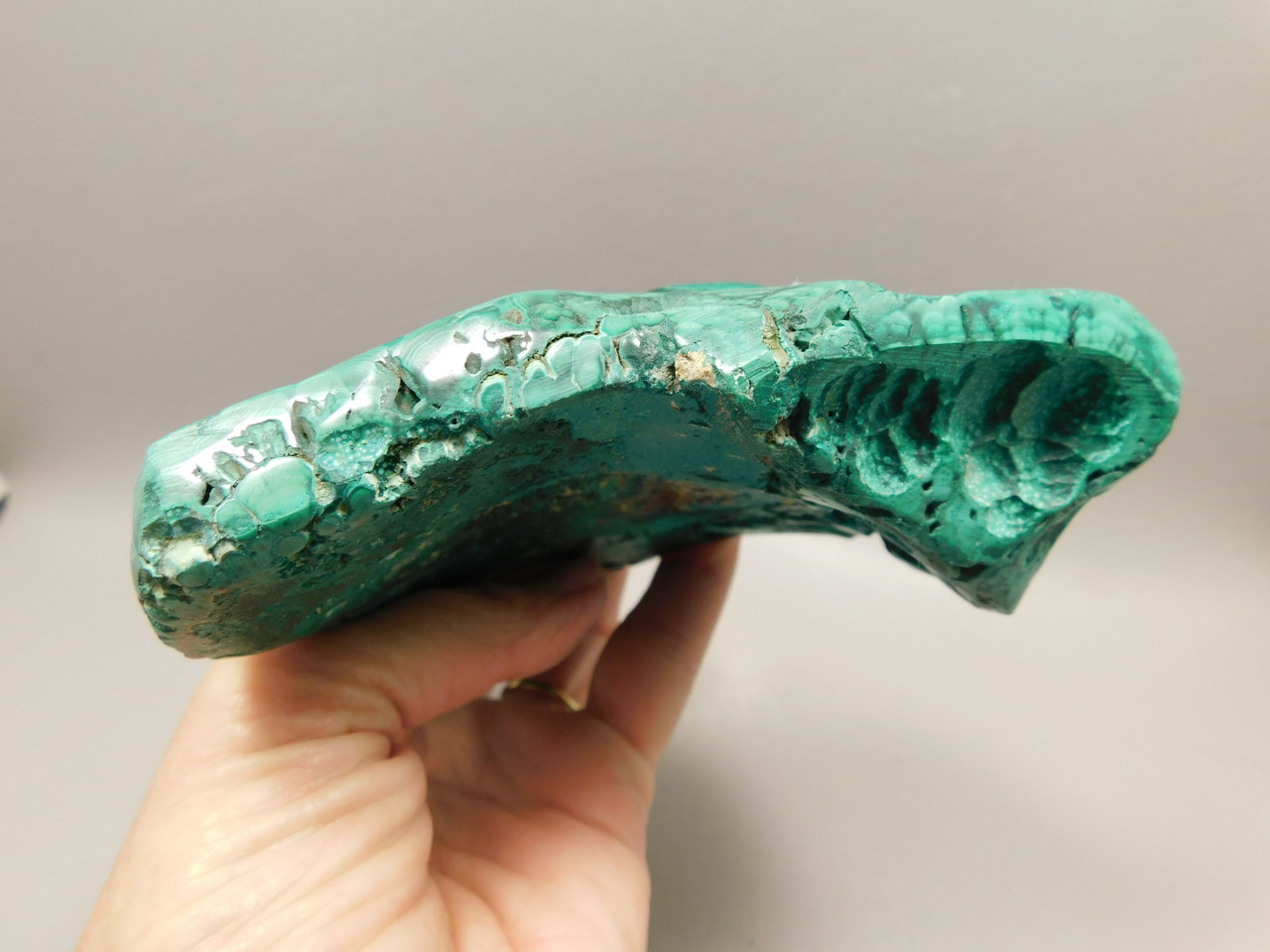 Malachite Polished Rock Green Stone Carving Africa #O4