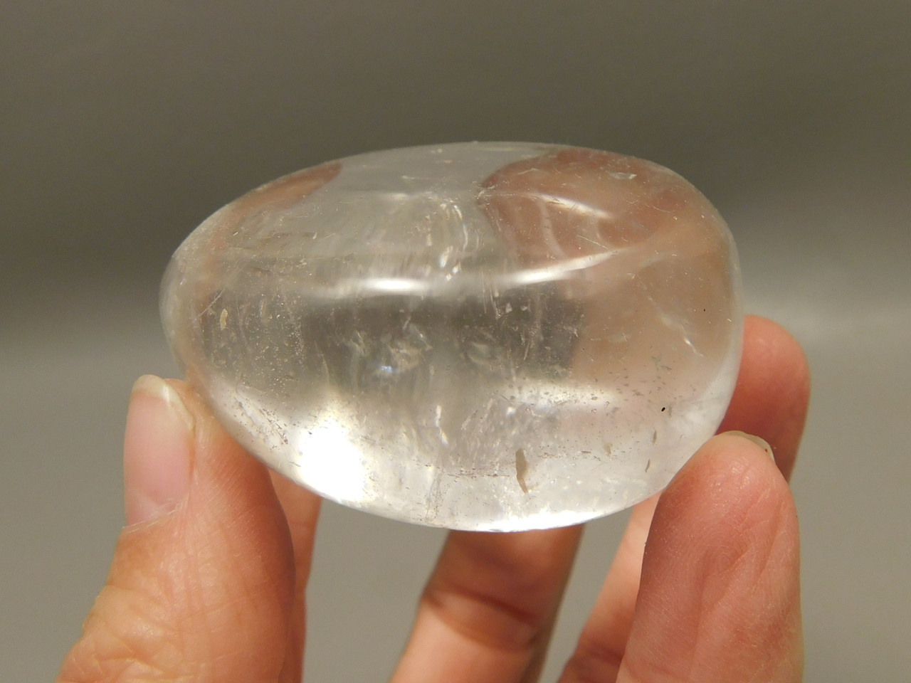 Quartz Crystal Natural Tumbled Polished Palm Stone Meditation #O12