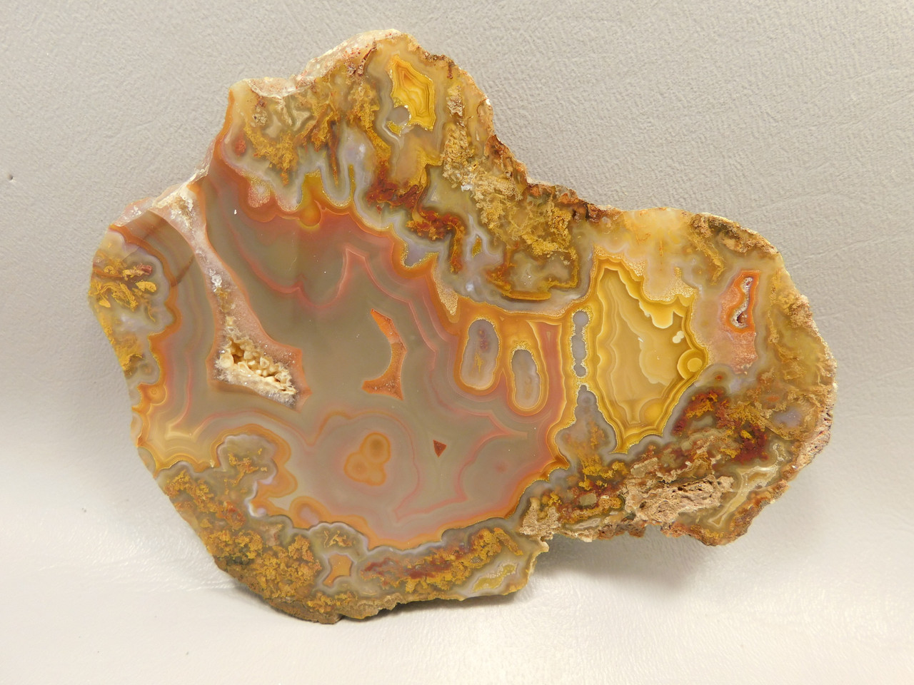 Laguna Agate Polished Stone Slab Red Collector Rock #O100
