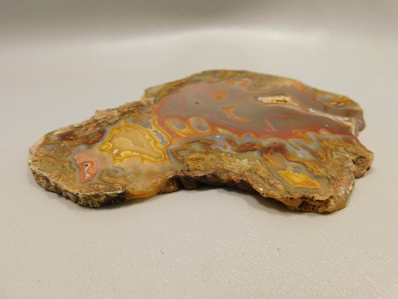 Laguna Agate Polished Stone Slab Red Collector Rock #O100