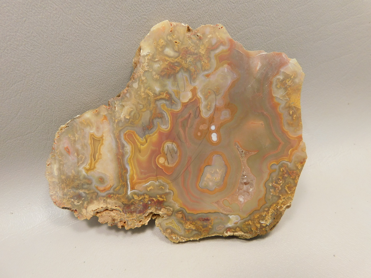 Laguna Agate Polished Stone Slab Red Collector Rock #O100
