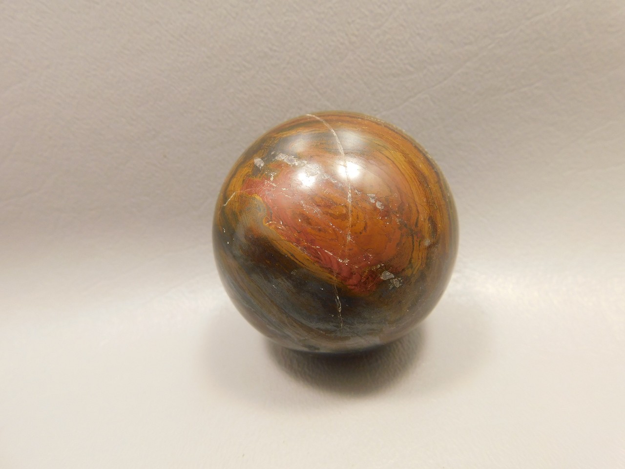 Tiger Iron Stone Sphere Shaped 2 inch Polished Rock Mineral Ball #O22