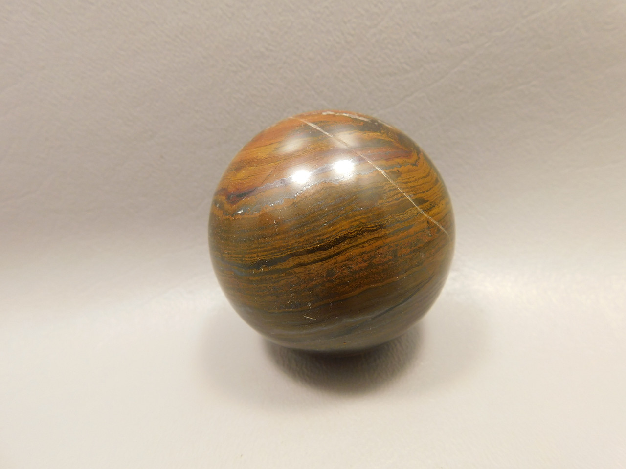 Tiger Iron Stone Sphere Shaped 2 inch Polished Rock Mineral Ball #O22