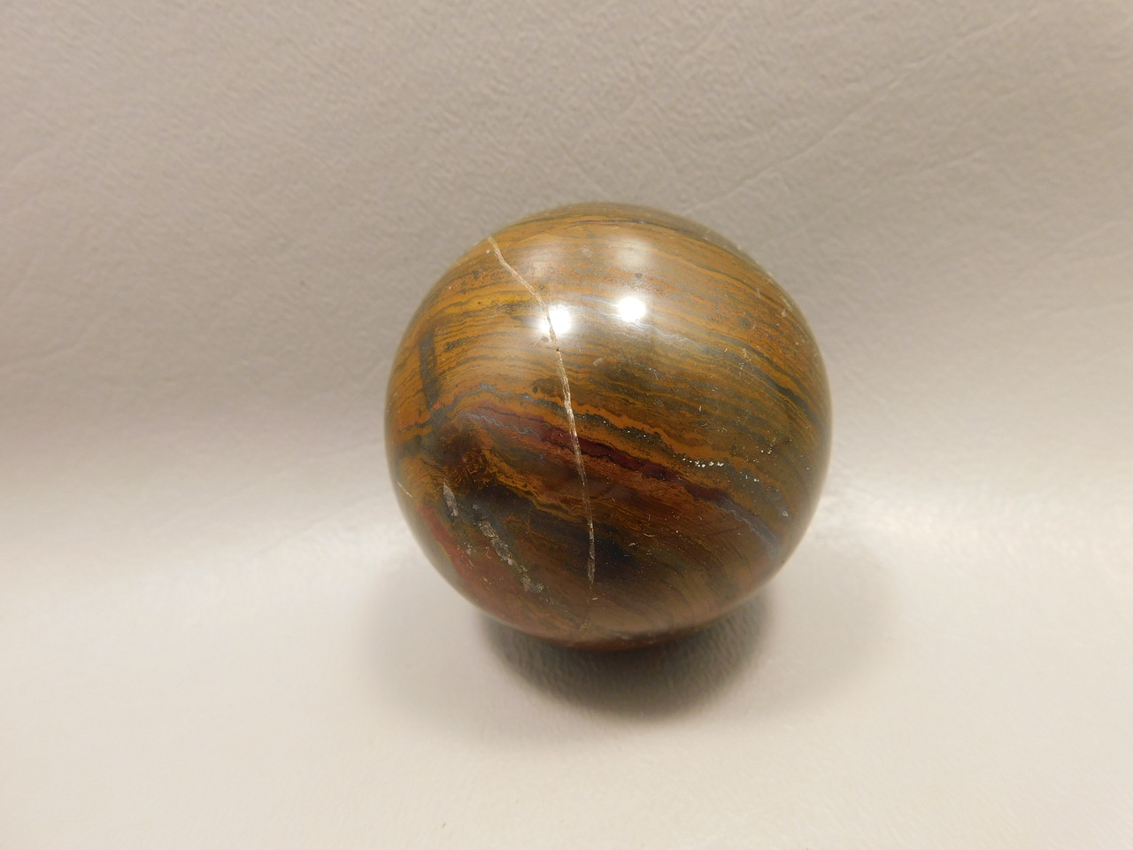 Tiger Iron Stone Sphere Shaped 2 inch Polished Rock Mineral Ball #O22
