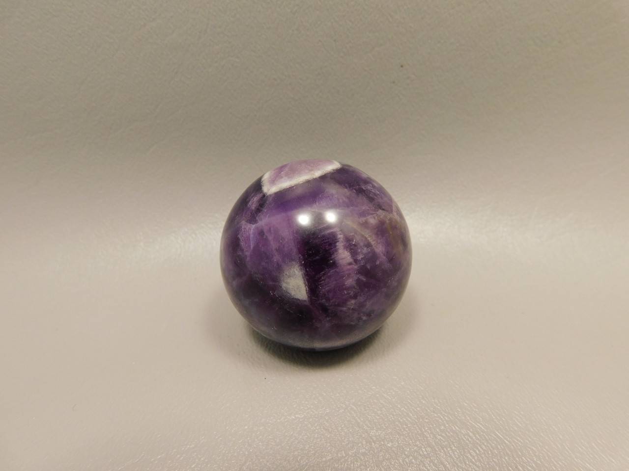 Chevron Amethyst Sphere 1.5 inch Purple Gemstone 40 mm #O7
