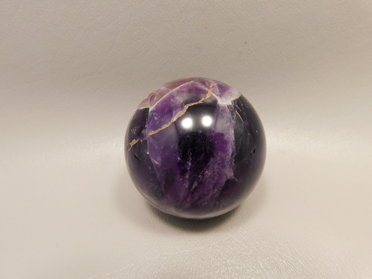 Chevron Amethyst Sphere 2 inch Purple Gemstone 50 mm #O13