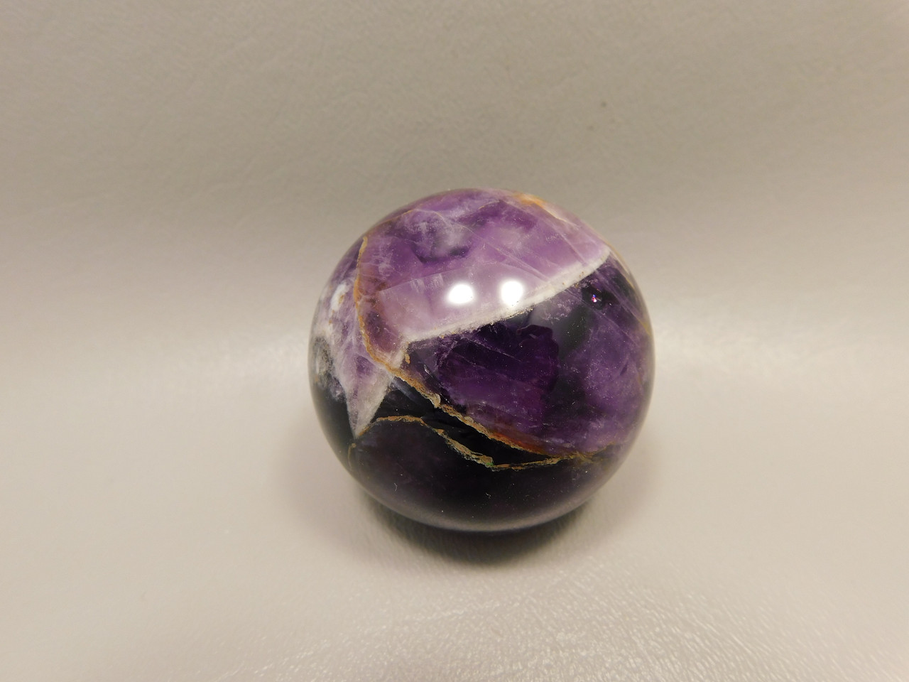 Chevron Amethyst Sphere 2 inch Purple Gemstone 50 mm #O13