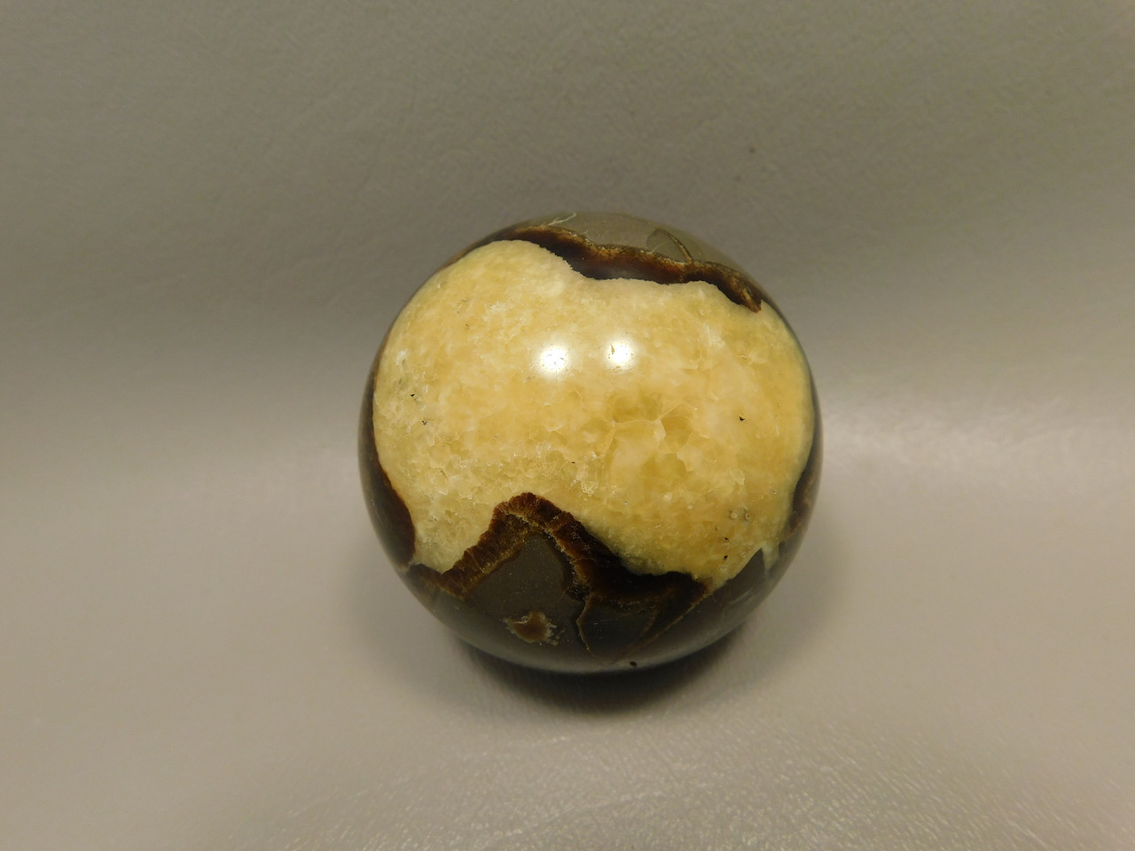 Septarian Nodule Stone 2.25 inch Sphere Ball Polished Rock Utah #O5