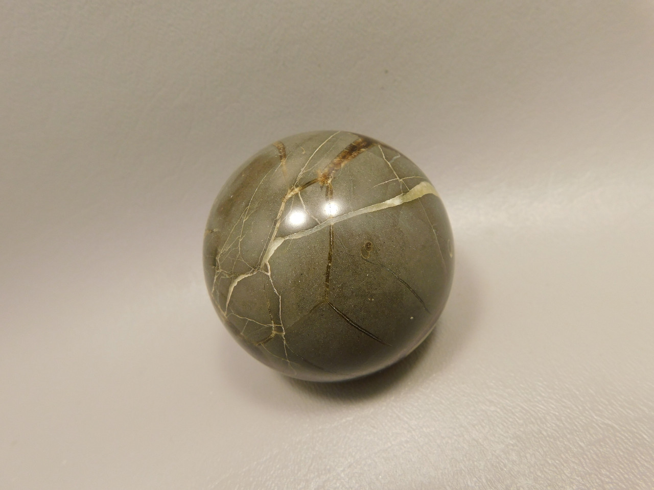 Septarian Nodule Stone 2.25 inch Sphere Ball Polished Rock Utah #O5