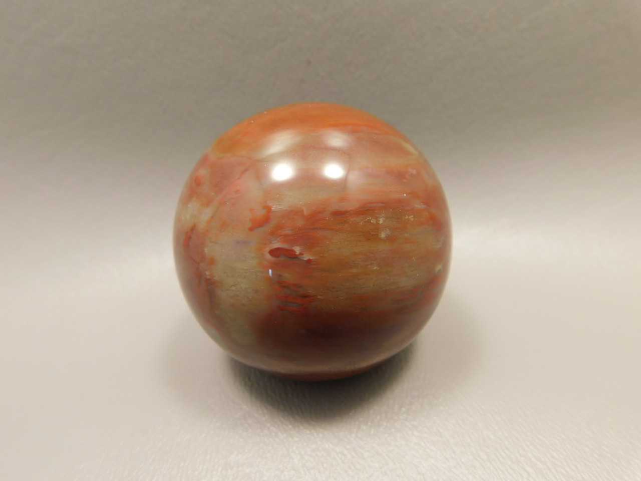Petrified Wood Sphere Stone 2 inch Mineral Ball Madagascar #OM6