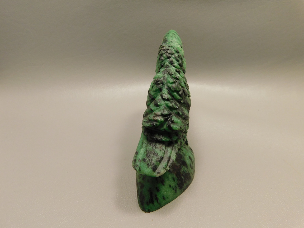 Toucan Bird Figurine Ruby and Zoisite Hand Carved Stone Carving #O362