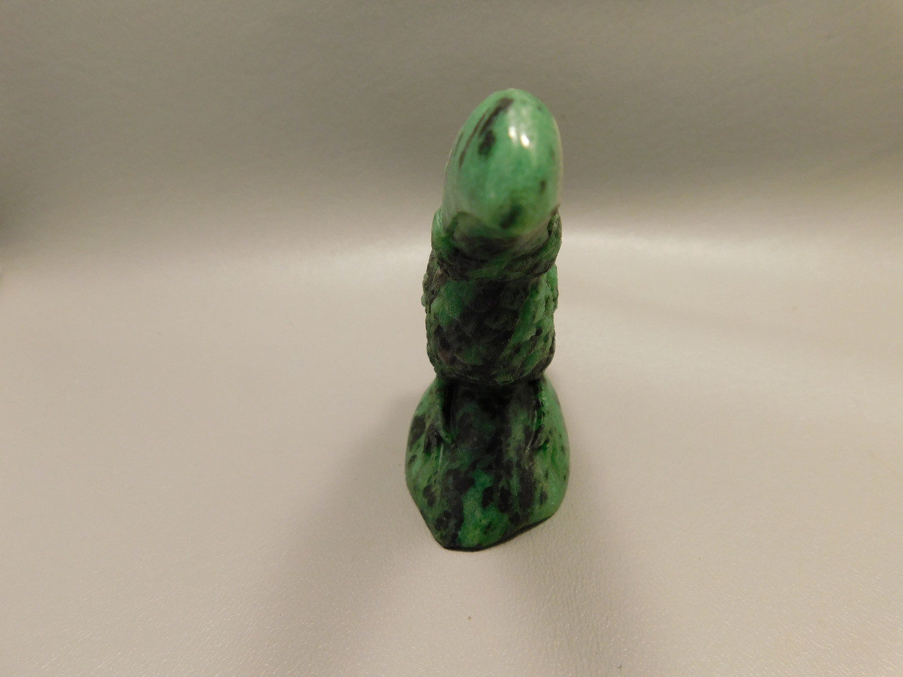 Toucan Bird Figurine Ruby and Zoisite Hand Carved Stone Carving #O362