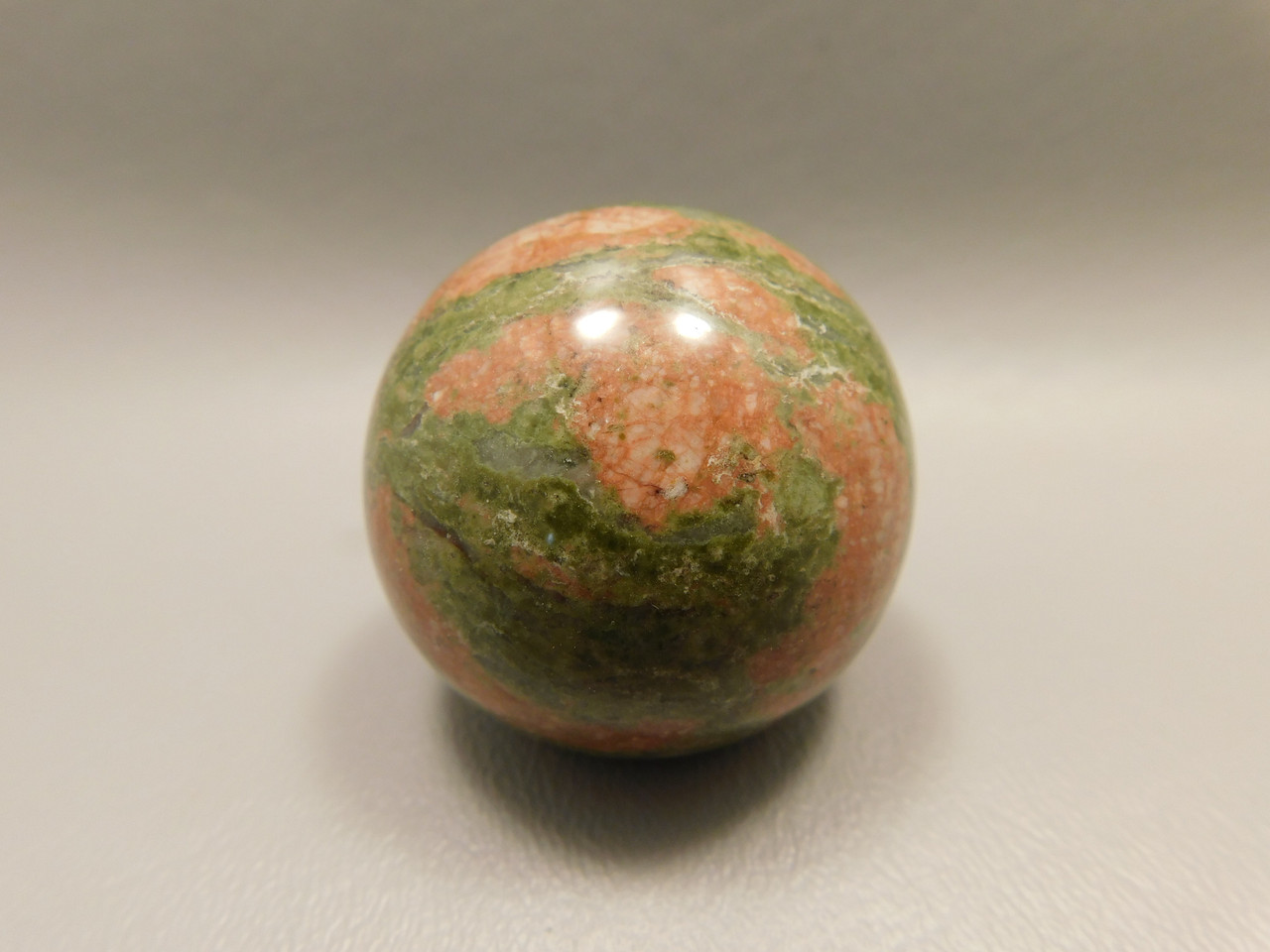 Unakite Sphere 1.5 inch Gemstone 40 mm Pink and Green Stone Ball #O1