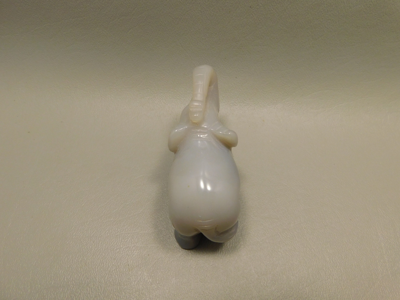 Elephant Figurine Agate 3 inch Animal Gemstone Carving #O2