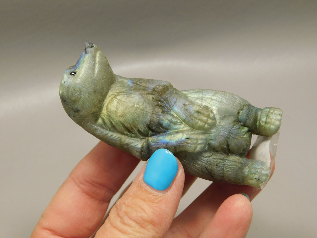 Meerkat Figurine Labradorite 3 inch Gemstone Animal Carving #O399