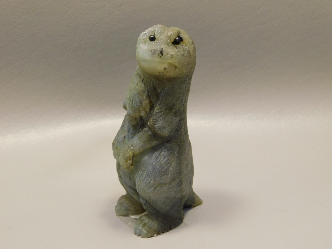 Meerkat Figurine Labradorite 3 inch Gemstone Animal Carving #O399