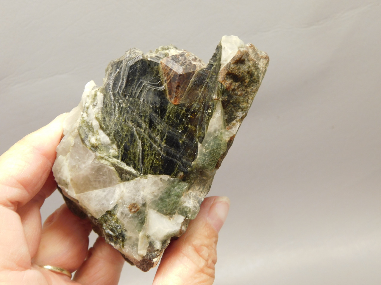Andradite Garnet on Epidote Crystal Disaster Peak Mineral Specimen  #052
