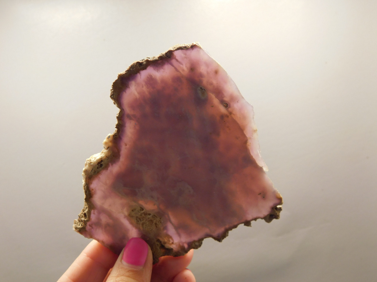 Burro Creek Agate Stone Slab Unpolished Purple Rock Arizona #O1
