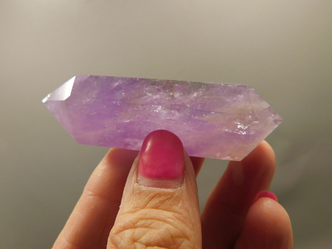 Amethyst Double Terminated Crystal 2.6 inch Natural Purple Gemstone #O9