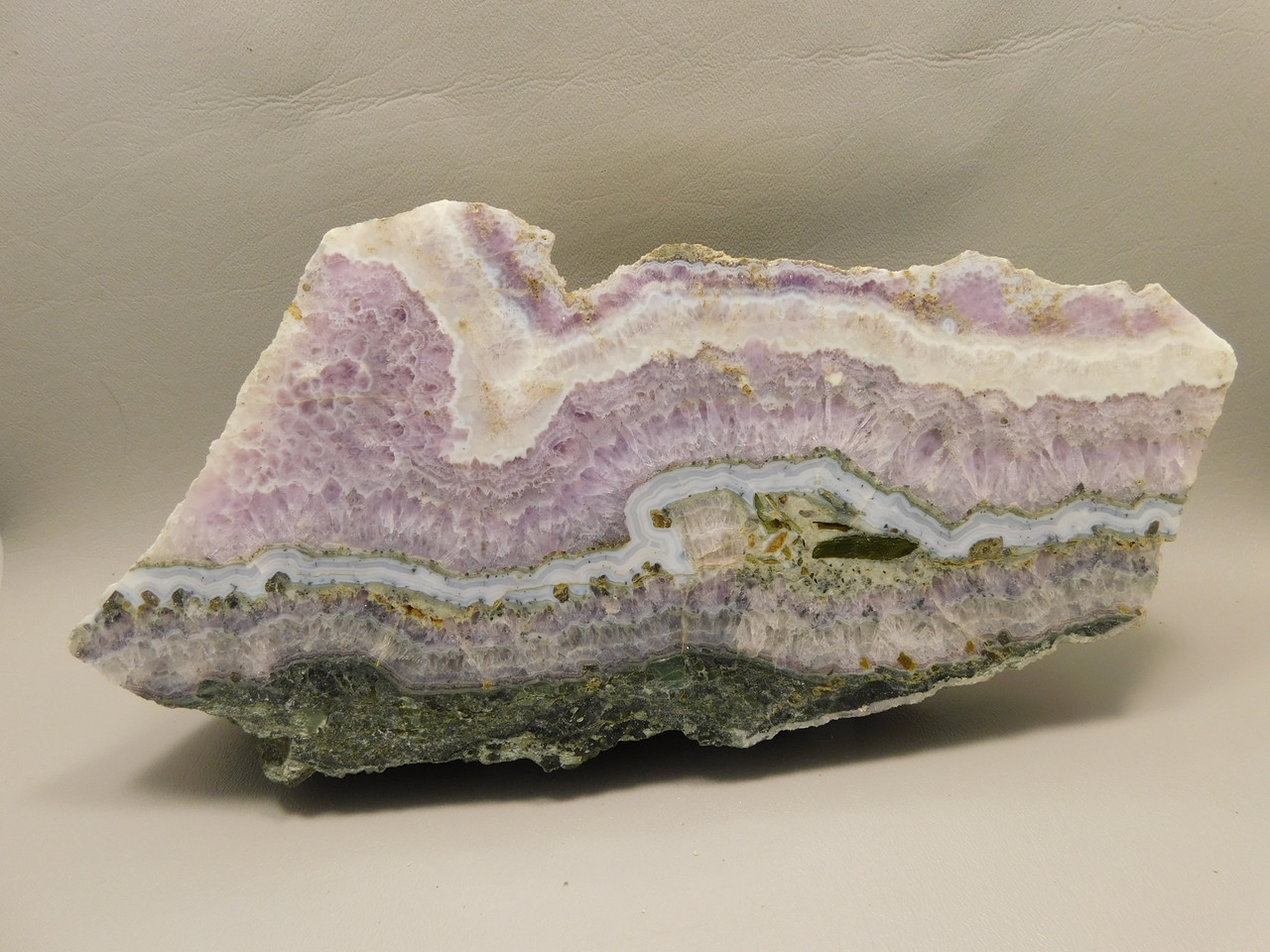 Sowbelly Amethyst or Vein Amethyst Agate Silver Dendrite Polished Rock #03