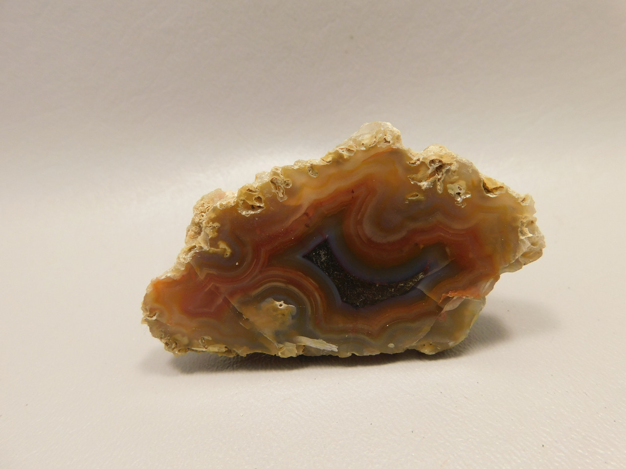 Laguna Agate Polished Stone Nodule Collector Banded Red Rock #O24