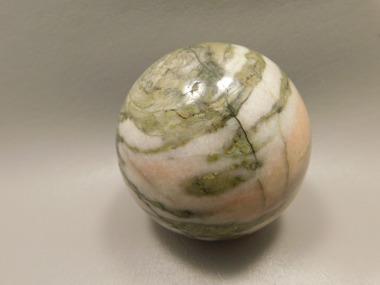 Harquahala Marble  Stone Sphere Shaped 2.9 inch Pink Rock Arizona #O1