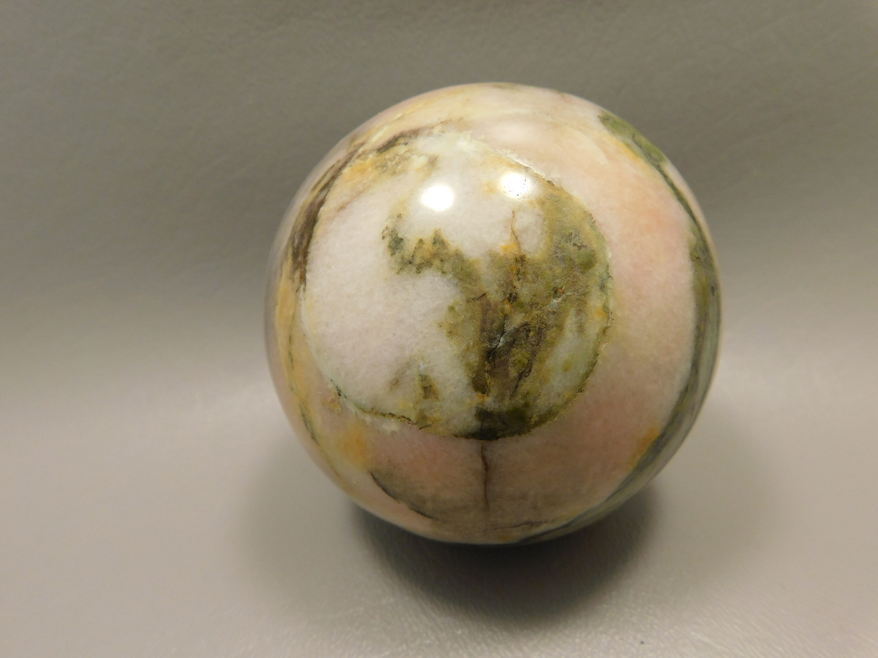 Harquahala Marble  Stone Sphere Shaped 2.9 inch Pink Rock Arizona #O1