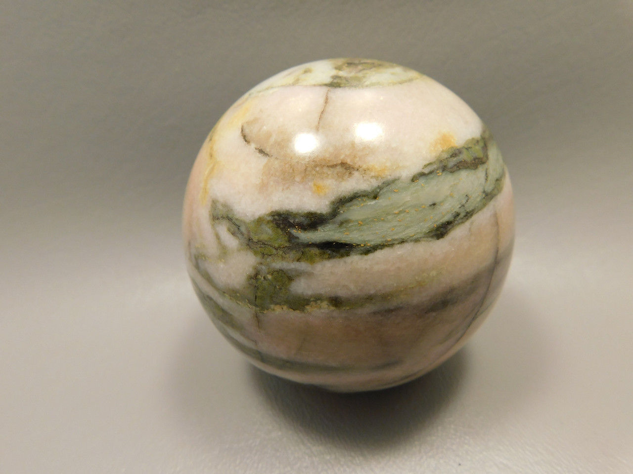 Harquahala Marble  Stone Sphere Shaped 2.9 inch Pink Rock Arizona #O1