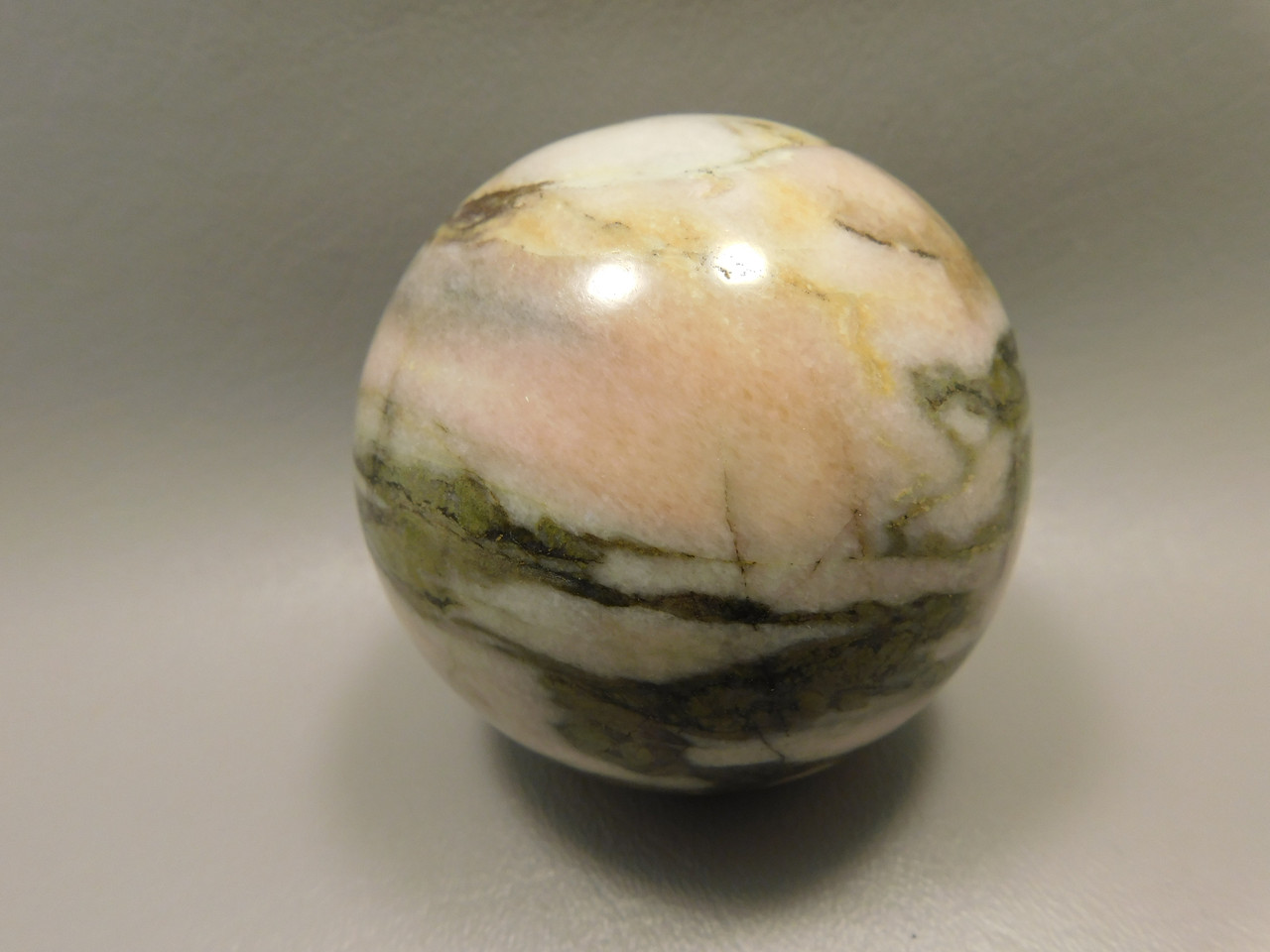 Harquahala Marble  Stone Sphere Shaped 2.9 inch Pink Rock Arizona #O1