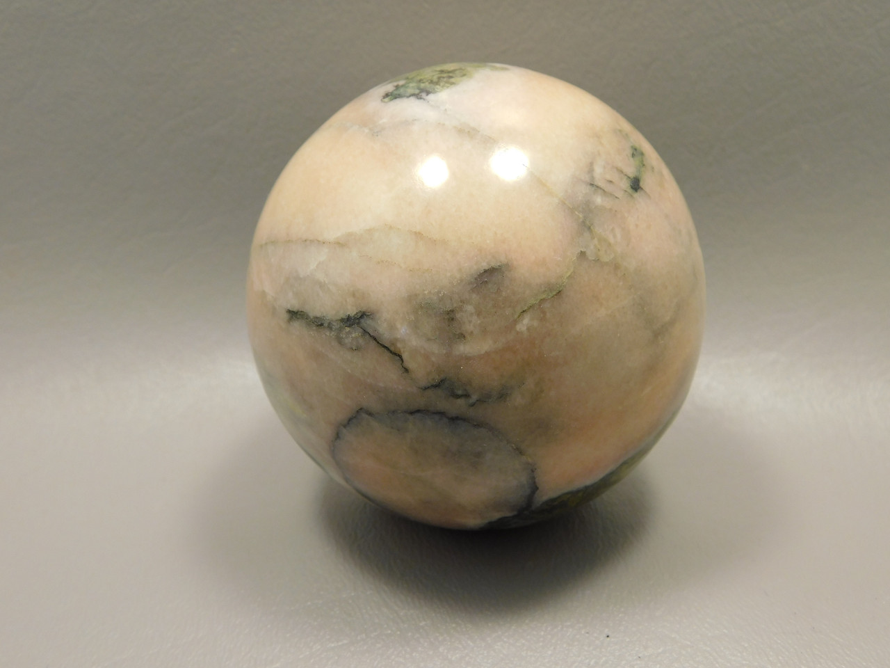 Harquahala Marble  Stone Sphere Shaped 2.85 inch Pink Rock Arizona #O3