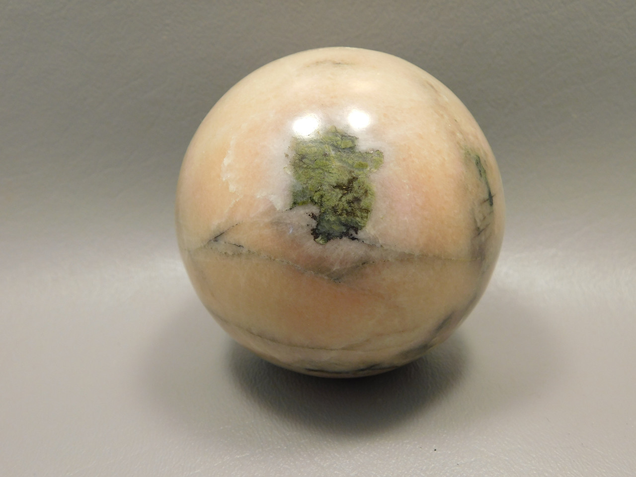 Harquahala Marble  Stone Sphere Shaped 2.85 inch Pink Rock Arizona #O3