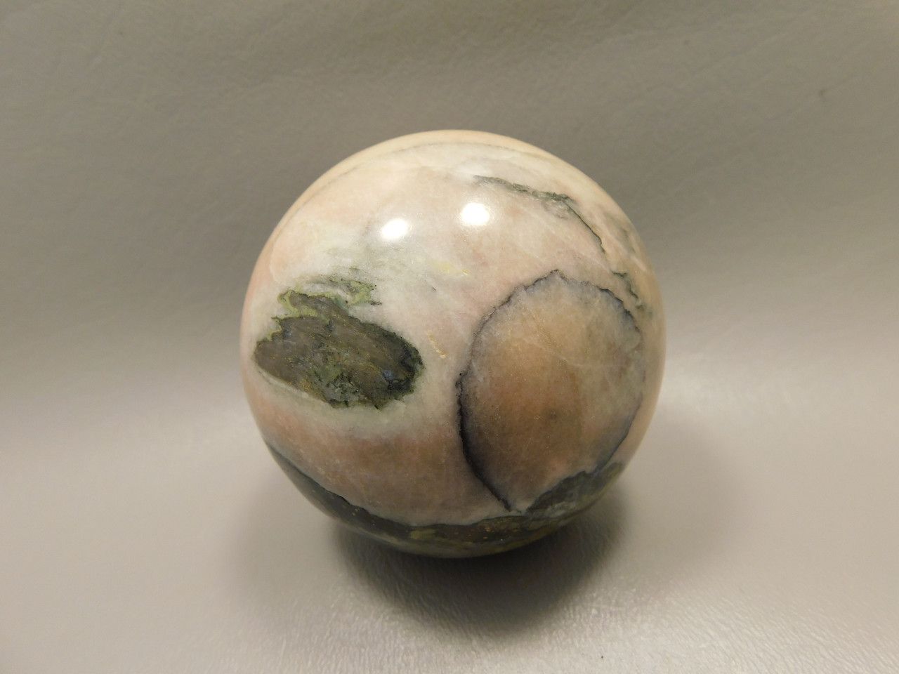 Harquahala Marble  Stone Sphere Shaped 2.85 inch Pink Rock Arizona #O3