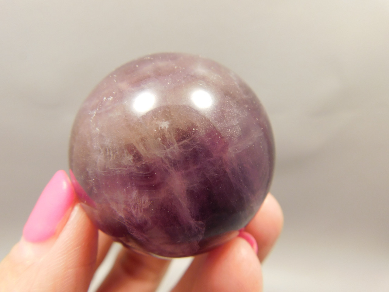 Fluorite Crystal Sphere 1.5 inch Mineral Banded Gemstone 40 mm #O18