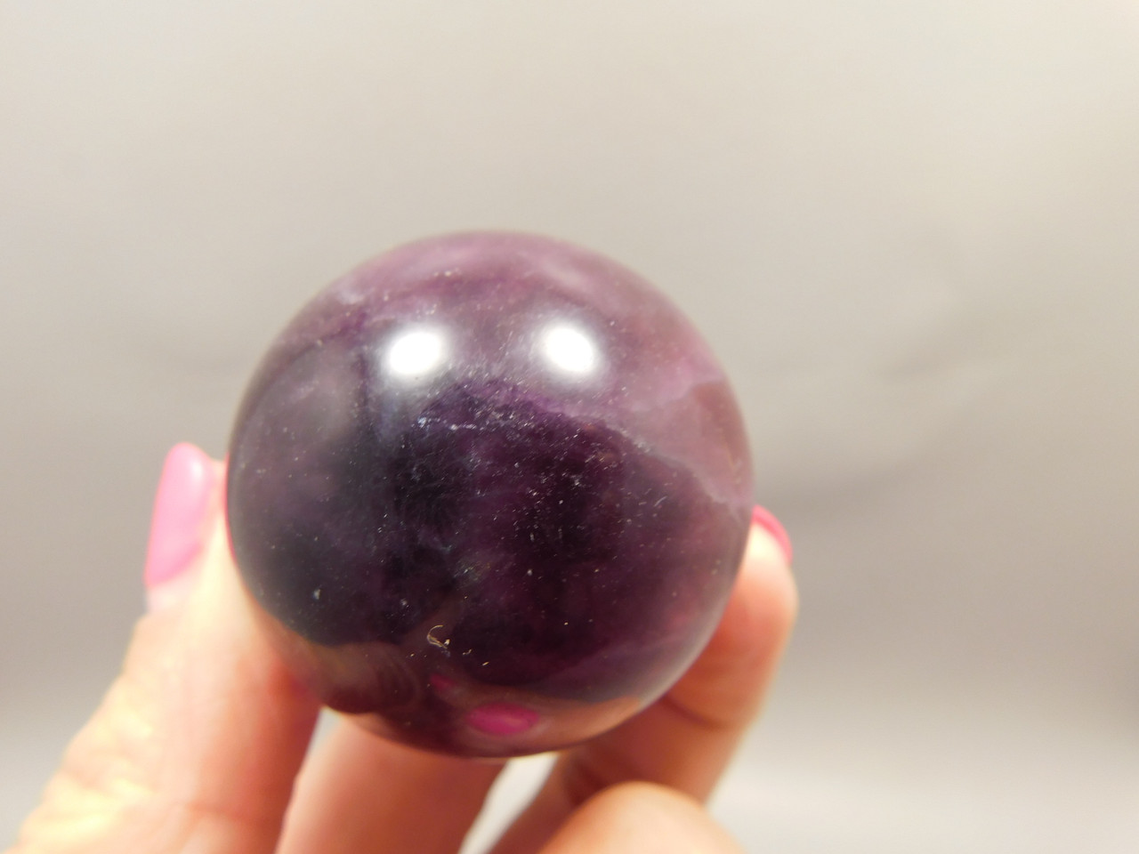 Fluorite Crystal Sphere 1.5 inch Mineral Banded Gemstone 40 mm #O18