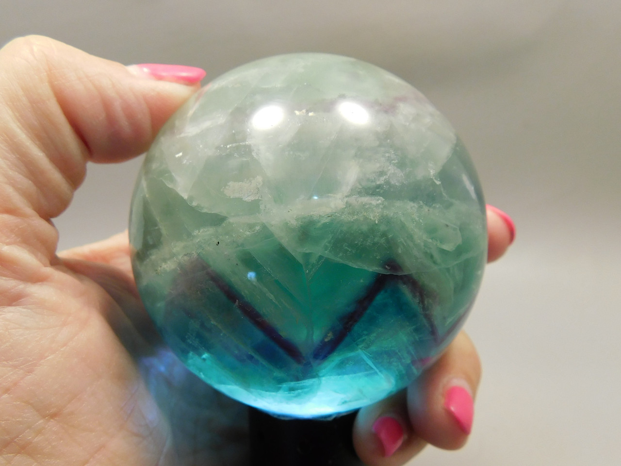 Fluorite Crystal Sphere 2.5 inch Mineral Green Stone 65 mm #O23
