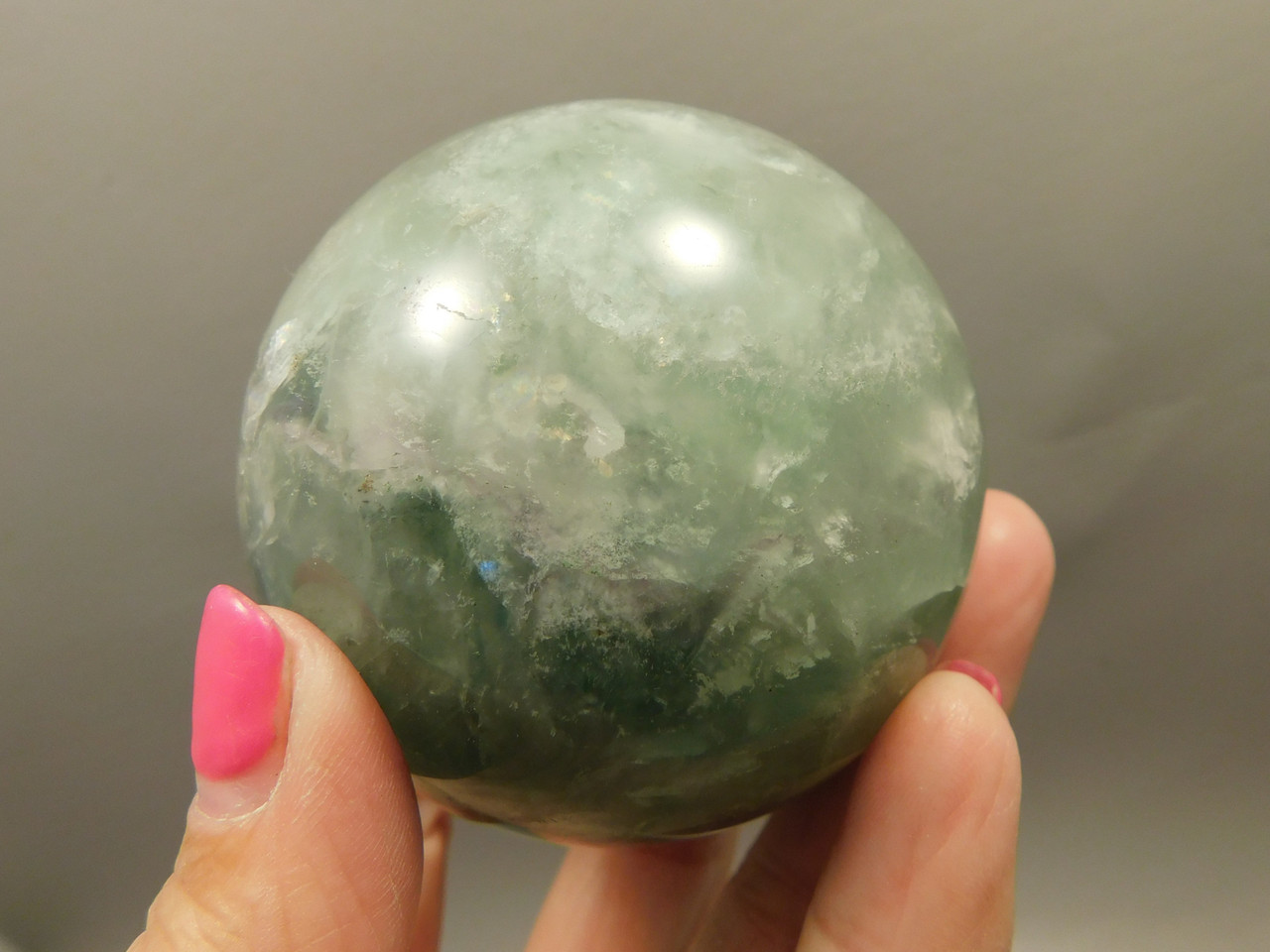 Fluorite Crystal Sphere 2.5 inch Mineral Green Stone 65 mm #O23